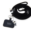 Karl Lagerfeld Universal Crossbody Popruh Cord and Ikonik Pins KLUCNMSCKIK čierne