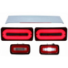 KITT Full LED Taillights Light Bar RED Dynamic Sequential Turning Lights with Fog Lamp and Roof Spoiler suitable for MERCEDES Benz G-class W463 (1989-2015)