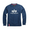 ALPHA INDUSTRIES BASIC mikina bez kapuce modrá (new navy) ALPHA INDUSTRIES 05-0052
