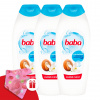 Kúpeľ na detskú sprchu Bambucké maslo a pomarančový kvet 3x750ml + darčeková detská turbína Baba