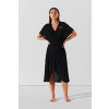 PLÁŽOVÉ OBLEČENIE KARL LAGERFELD KARL DNA WRAP BEACH DRESS BLACK