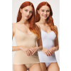 Babell 2 PACK spodných košieľok Luna béžovo-biela S