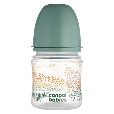 CANPOL babies Antikoliková fľaša EasyStart MOUNTAINS 120ml zelená