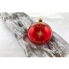 Vianočná guľa OKRASA 22/4539/10cm/1ks Vianočná guľa OKRASA 22/4539/10cm/1ks - červená 553