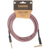CASCHA Professional Line Guitar Cable, Angled, Tweed Red, 3 m