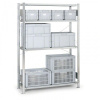 META Kovový regál CLIP, 230 kg, 2000 x 1300 x 500 mm, prídavný regál