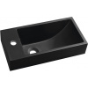 Sapho ARIANA liaty mramor umývadlo 50x25cm, batéria vľavo, čierna mat SM012B