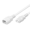 PremiumCord Prodlužovací kabel síť 230V, C13-C14, bílý 2m kps2w