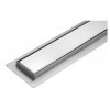 FALA Sprchový odtok 800 mm Biele sklo inox