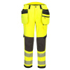 PORTWEST HI-VIS EV4 EV448 / Pánske reflexné strečové pracovné nohavice do pása, predĺžené - HV žltá UK 30/EU 46