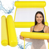 Vodný matrac Przydasie.pl žltý s operadlom ako kreslo, 128x80 cm