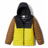 Columbia Powder Lite Boys Hooded Jacket Chlapčenská Bunda Farba: Laser Lemon, Black, Delta, Veľkosť: 104 1802901716