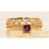 Krúžok gold 585 SKUTOČNÉ AMETYST , cubic Zirconia (Krúžok gold 585 SKUTOČNÉ AMETYST , cubic Zirconia)