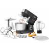 SENCOR STM 3761BK Kuchynský robot, 1000 W, 4,5l nádoba, 6 rýchlostí, funkcia PULSE a 2 programy NutriSmart, 4 nástavce, špeciálna FLEXI metla a FLEXI šľahač, mlynček na mäso