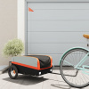 vidaXL Vozík za bicykel, čierno oranžový 30 kg, železo 94033