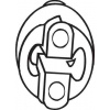 Gumový popruh pre výfukový systém Bosal Deutschland GmbH 255-381