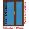 Soft Dvojkrídlové vchodové dvere plastové 3/3 sklo 195x200 cm - Akce!