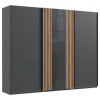 MID.YOU SKRIŇA S POS. DVER. – HOR.VED, grafitová, sivá, dub artisan, 250/216/65 cm - Online Only spálne - 001787049101
