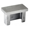 ukončenie - zátka na jokel (40x20x2.0mm) brúsená nerez K320 /AISI304
