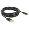 Delock USB kábel USB 2.0 USB-A zástrčka, USB-C ® zástrčka 4.00 m čierna 83669; 83669