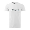 Sablio Tričko s potlačou Cyberpunk 2077 nápis - bílé 5XL