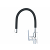 BALLETTO Batéria stojanková, flexibilné horné rameno čierne, 550mm, 35mm, lesklý chróm, BALLETTO 81120
