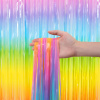 OPONA PASTELOVÁ DÚHA FAREBNÁ 100x200 cm DEKORÁCIA ZÁCLONA