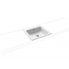 Kaldewei Puro - Zápustné umývadlo 460x460 mm s prepadom, 3 otvory pre batériu, alpská biela 900006033001
