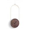 Designové nástěnné hodiny Nomon Colgante Walnut Gold 90cm