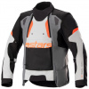 bunda HALO DRYSTAR, ALPINESTARS (světle šedá/tmavě šedá/černá/červená fluo) 2023