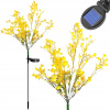 NNLED vstavaná solárna lampa 75 cm 1 ks. (Žltá LED solárna kvetinová lampa, ozdobná záhradná lampa s hrotmi, 75 cm)