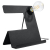 Stolová lampa INCLINE E27 Nočný stolík čierna SOLLUX