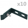 vidaXL Nástenný konektor 10 sád zelený - Zelená - 62636-17502