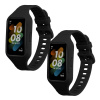 Sada řemínků na chytré hodinky Huawei Band 7 / Band 6 / Honor Band 6 2 ks černé (Sada řemínků na chytré hodinky kwmobile Strap Set pro Huawei Band 7 / Band 6 / Honor Band 6 2 ks černé pro pohodlné noš