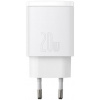 Rýchlonabíjačka Baseus Compact CCXJ-B02, USB/USB-C 20W, biela