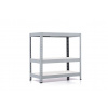 Policový regál Trestles RH 900x800x400, nosnosť 1050 kg, 3 police Farba: sivá, Typ police: biela HDF 5 mm