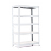 Policový regál Trestles RH 1500x1000x300, nosnosť 1750 kg, 5 políc Farba: biela, Typ police: biela HDF 5 mm