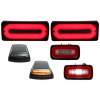 KITT Full LED Taillights Light Bar with Fog Lamp and Turning Lights Smoked suitable for MERCEDES Benz G-class W463 (1989-2015) Red Dynamic Sequential Turning Lights