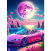 Diamantové maľovanie Norimpex 40x30 cm Kabriolet v ružovom raji