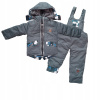Detská kombinéza - Cross Fire Ski Suit Two -kus Rugby 98 Gray (Dva kusové kombinézy, bunda nohavice 92/98)