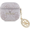 Guess 4G Script PC/PU Charm Puzdro pre AirPods 4 Pink