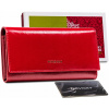 Peňaženka - Peterson Peterson Wallet Prírodná koža červená PTN PL-467-Red-Women's Product (Peterson Veľká dámska koža na úrovni kože RFID)