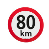 Označenie max. rýchlosti 80 km/h, Ø 20 cm, reflexná fólia I. triedy