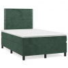 Box spring postel s matrací tmavě zelená 120x190 cm samet Zelená 3269992