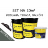 SET NA 20m2 - (45kg) 2x Tekutá dlažba ALF BL100 20 kg antracit, Adhézny mostík ALF PR50 5kg,, hladidlo