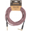 CASCHA Professional Line Guitar Cable, Angled, Tweed Red, 6 m