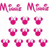 MINNIE MOUSE Myška nálepky detský bicykel dievčatko 27-8B