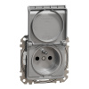 Schneider Electric Sedna Zásuvka 230V, IP44, bezskrutková, Aluminium