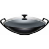 Wok Tradition Collection so sklenenou pokrievkou 36 cm čierny