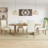 Jídelní židle 4 ks béžové lněný vzhled textil Béžová 3309175